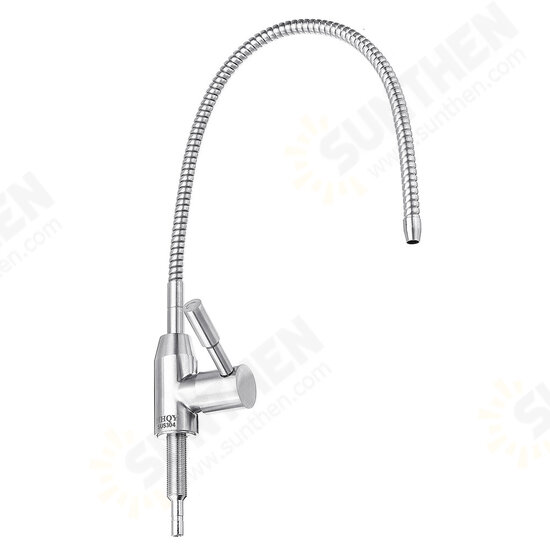 Stainless Steel Reverse Osmosis Faucet 360 Degree Swivel Spout Drinking Water Filter Faucet Single Handle Cold Water Tap