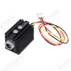 405nm 100/180/300mW Blue Violet Dot Laser Module Variable Focus TTL/PWM Modulation w/ Heat Sink 2.54-3P for DIY Laser Engraver