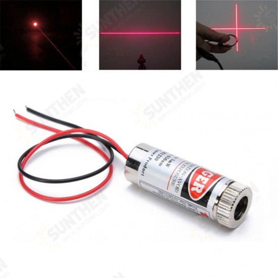 5mW 650nm Focusable Red Dot/Cross/Line Laser Diode Module