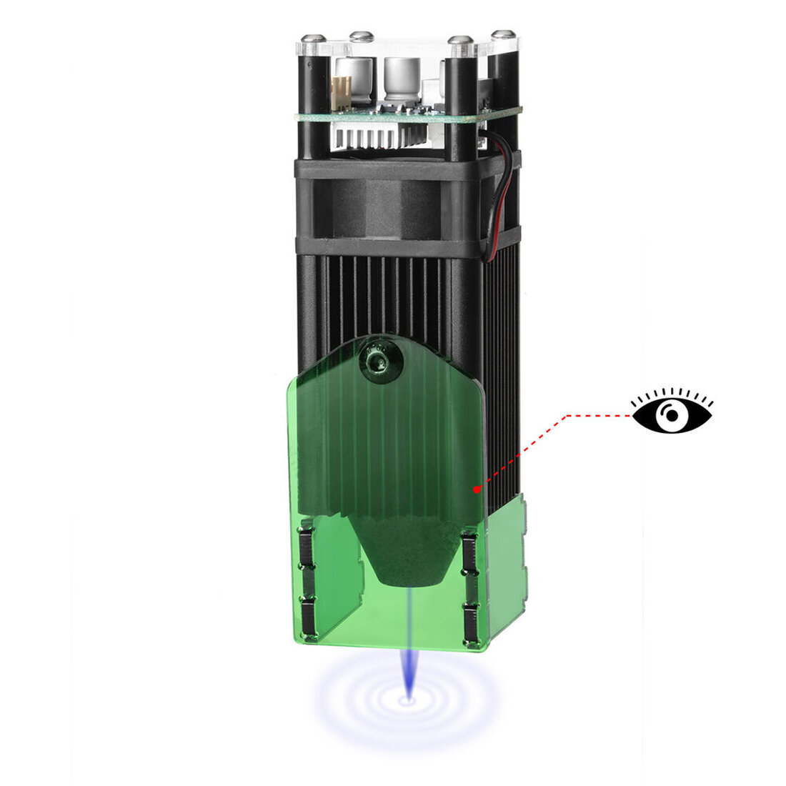 20W Laser Module Upgraded Fixed-focus Laser Engraving Cutting Module ...