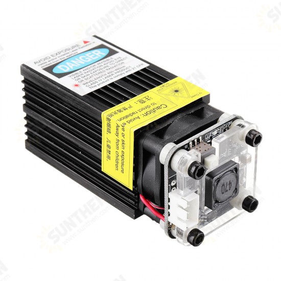 FB03-3000 3000mW 445nm Blue Laser Module 2.54-3P TTL/PWM Modulation DIY Engraver for EleksMaker