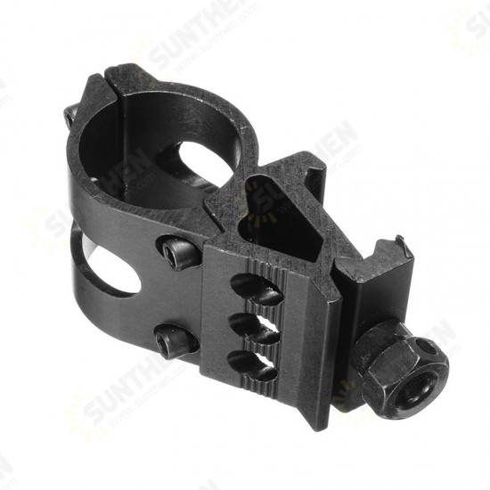 1 Inch Flashlight Laser Holder Tactical 20mm Picatinny Rail Offset Laser Mount