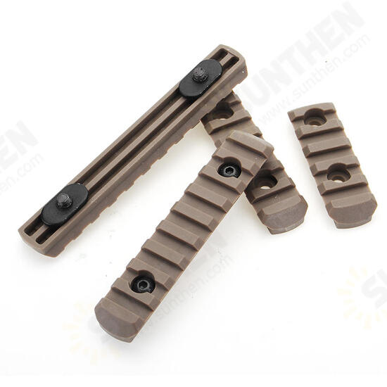 Tactical Polymer Picatinny Rail Sections 5/7/9/11 Slot 2 Colors for Handguard Laser Scope Flashlight