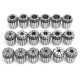 18pcs 3-20mm Collects Set MTB3 ER32 Collet Chuck Set 1/2 Inch Thread with Chuck And Spanner