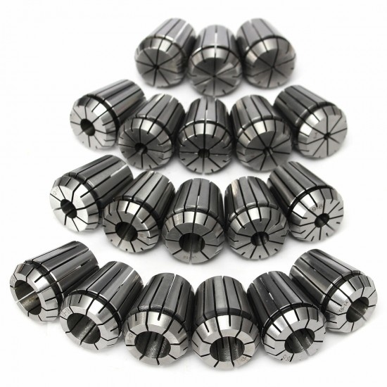 19Pcs ER32 2mm-20mm Precision Spring Chuck Set for CNC Workholding Engraving and Milling Lathe Tool