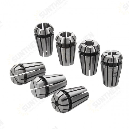 7Pcs ER11 1-7mm Spring Collets with ER11A 5mm Motor Shaft Holder Extension Rod