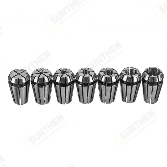 7pcs 1-7mm ER11 Spring Chuck Collet Set For CNC Milling Lathe Engraving Machine