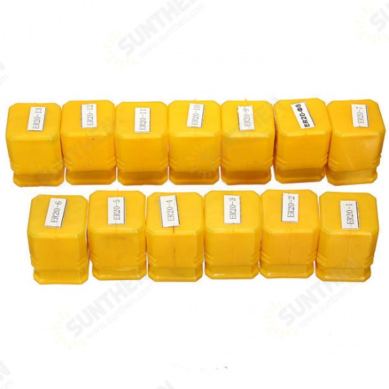 13pcs 1-13mm ER20 CNC Carving Machine Milling Chuck Collets