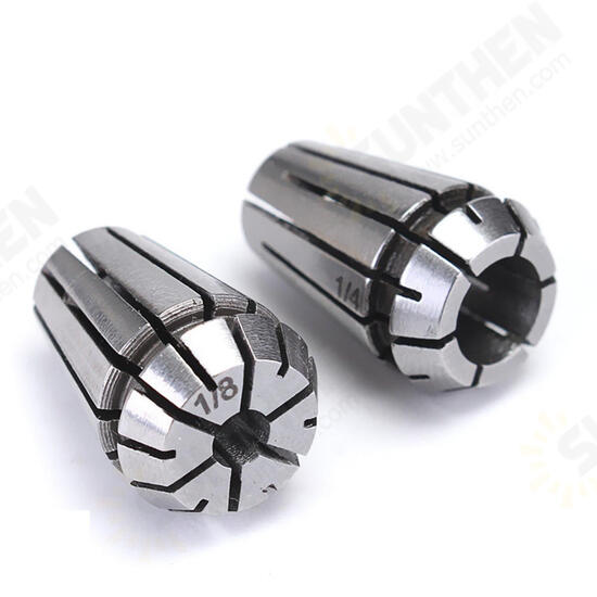 2pcs ER11 1/4 1/8 Inch Spring Collet Set for CNC Milling Lathe Tool Collet Chuck