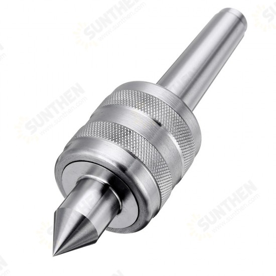 MT2 0.02 Inch CNC Precision Steel Lathe Live Center Taper Tool Triple Bearing