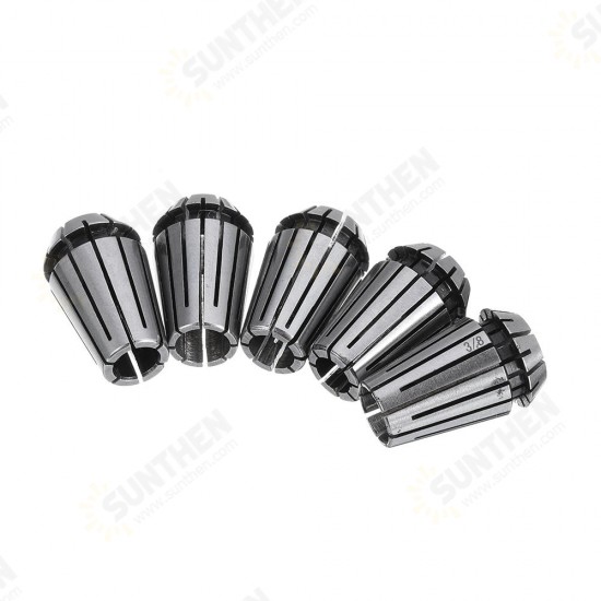 5Pcs ER16 Collet Set 1/8-3/8 Inch Spring Chuck Collet for CNC Milling Lathe Tool