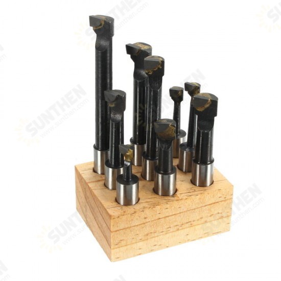 9pcs 12mm Shank Boring Bar Carbide Tipped Boring Bar