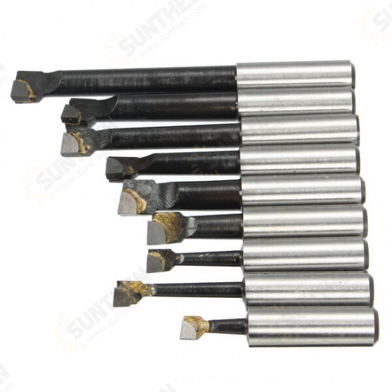 9pcs 12mm Shank Boring Bar Carbide Tipped Boring Bar