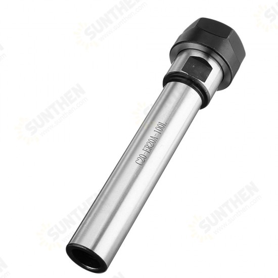 C20-ER20A-100L Collet Chuck Holder CNC Milling 100mm Straight Shank Extension Rod