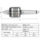 MT2 Live Center Precision 0.0002 Inch Morse Taper Lathe Tool