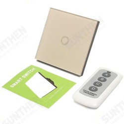 1 Way 1 Gang Crystal Glass Panel Touch Light Wall Switch Remote Controller 1 Way 1 Gang Crystal Glass Panel Touch Light Wall Switch Remote Controller