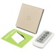 1 Way 1 Gang Crystal Glass Panel Touch Light Wall Switch Remote Controller