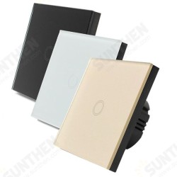 1 Way 1 Gang Crystal Glass Panel Touch Light Wall Switch Remote Controller 1 Way 1 Gang Crystal Glass Panel Touch Light Wall Switch Remote Controller