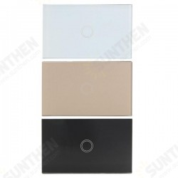 1 Way 1 Gang Crystal Glass Remote Panel Touch LED Light Switch 110V-240V 1 Way 1 Gang Crystal Glass Remote Panel Touch LED Light Switch 110V-240V