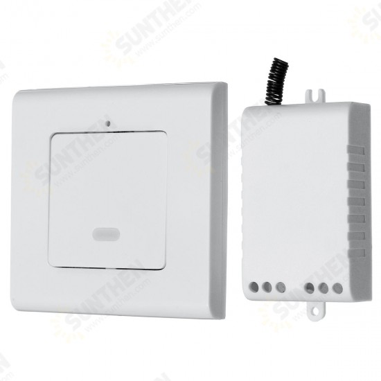 1 Way Wall Lamp Wireless Remote Control ON/OFF Light Switch + Receiver AC220V