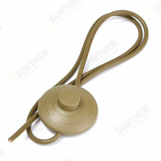 1M Circular Lighting Button Switch with 3 Core Inline Flex Cord for Table Desk Lamp