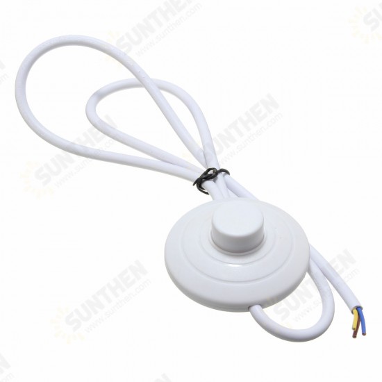 1M Circular Lighting Button Switch with 3 Core Inline Flex Cord for Table Desk Lamp