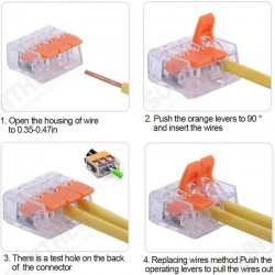 75pcs For 221 Electrical Connectors Wire Block Clamp Terminal Cable Reusable Mini Quick Home Wire Terminal Connector 75pcs For 221 Electrical Connectors Wire Block Clamp Terminal Cable Reusable Mini Quick Home Wire Terminal Connector