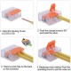 75pcs For 221 Electrical Connectors Wire Block Clamp Terminal Cable Reusable Mini Quick Home Wire Terminal Connector