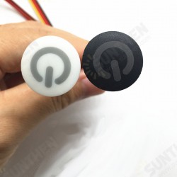 DC12V 10-20W 16mm 3 Light Colors Stepless Dimming Switch Touch Control Black/White for Desk Lamp Night Light Cabinet Light DC12V 10-20W 16mm 3 Light Colors Stepless Dimming Switch Touch Control Black/White for Desk Lamp Night Light Cabinet Light