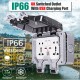 IP66 Weatherproof Outdoor BOX Wall Socket 13A Double Universal / UK Switched Outlet With USB Charging Port