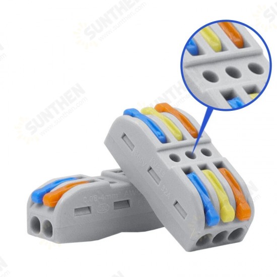 KV-214 Mini Fast Wire Connector Universal Wiring Cable Connector Push-in Conductor Terminal Block