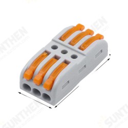 KV-313 Mini Fast Wire Connector Universal Wiring Cable Connector Push-in Conductor Terminal Block 3 In 3 Out KV-313 Mini Fast Wire Connector Universal Wiring Cable Connector Push-in Conductor Terminal Block 3 In 3 Out