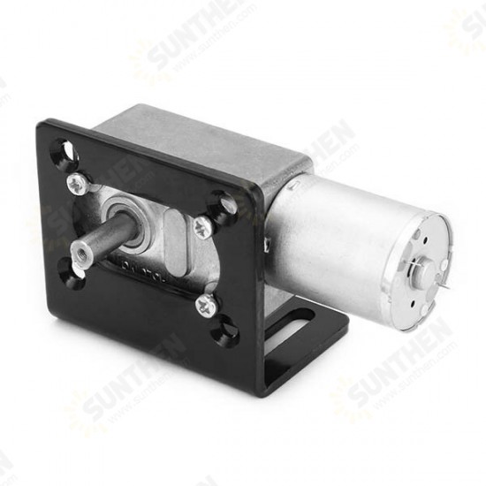 12V 125RPM Worm Gear Motor Reducer Motor with Bracket