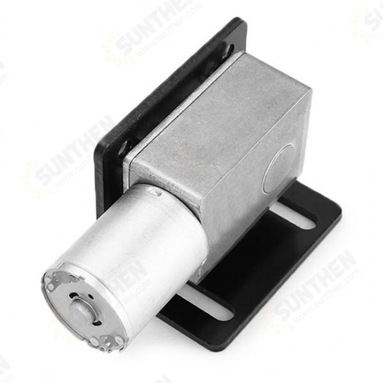 12V 125RPM Worm Gear Motor Reducer Motor with Bracket