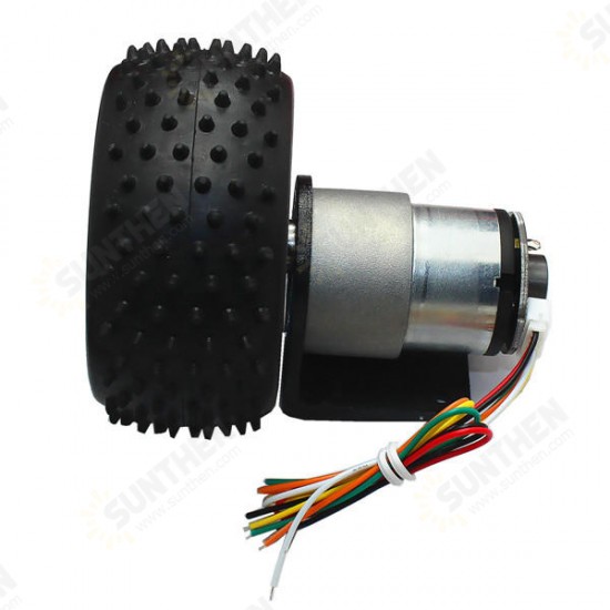 12V 320rpm/12V 107rpm/6V 160rpm DC Gear Motor Encoder Motor with Mounting Bracket and Wheel