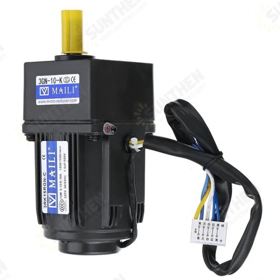 15W 220V AC Gear Reducer Motor 3RK15GN-C 6.9/125/415 RPM Variable Speed Motor Reversible Motor