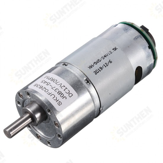 37GB-545 DC 12V 70RPM Gear Reducer Motor with Encoder Geared Reduction Motor