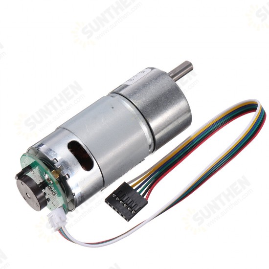 37GB-545 DC 12V 70RPM Gear Reducer Motor with Encoder Geared Reduction Motor