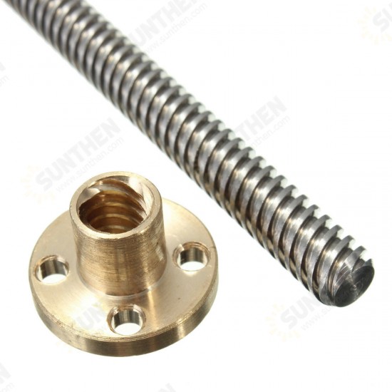 400mm Lead Screw Brass Nut ACME 8mm Screw Pitch Lead Screw