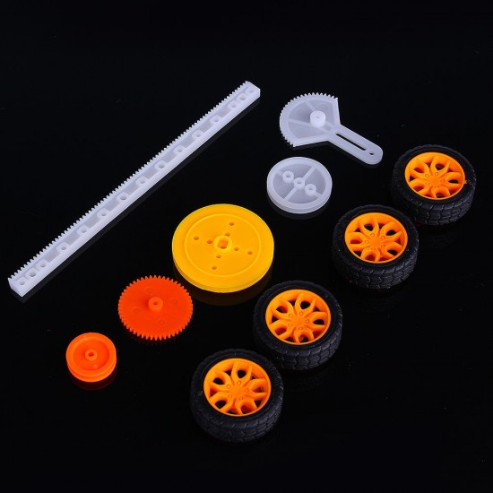 78pcs Plastic Motor Gear Kit DIY Gear Assortment Accessories Set With Various Gear And Axle Belt Bus