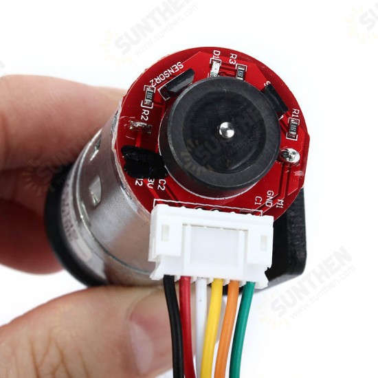 MOTOR 6V 210RPM Encoder Motor DC Gear Motor with Mounting Bracket and Wheel