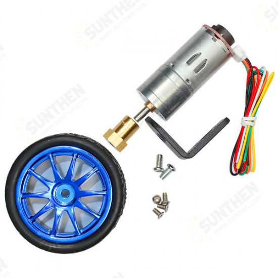 MOTOR 6V 210RPM Encoder Motor DC Gear Motor with Mounting Bracket and Wheel MOTOR 6V 210RPM Encoder Motor DC Gear Motor with Mounting Bracket and Wheel