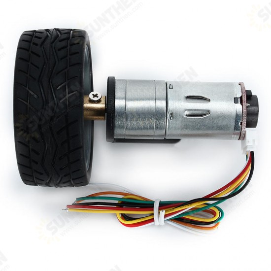MOTOR 6V 210RPM Encoder Motor DC Gear Motor with Mounting Bracket and Wheel MOTOR 6V 210RPM Encoder Motor DC Gear Motor with Mounting Bracket and Wheel