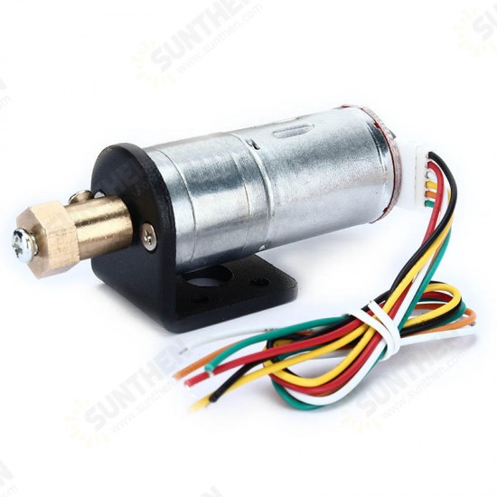 MOTOR 6V 210RPM Encoder Motor DC Gear Motor with Mounting Bracket and Wheel