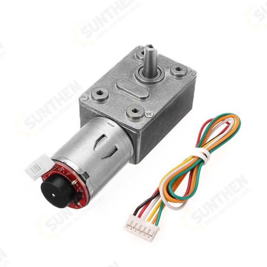 GM4632-370 DC 12V 30RPM High torque Turbo Encoder Motor Worm Geared Motor Reducer Motor