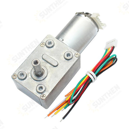 GM4632-370 DC 12V 30RPM High torque Turbo Encoder Motor Worm Geared Motor Reducer Motor