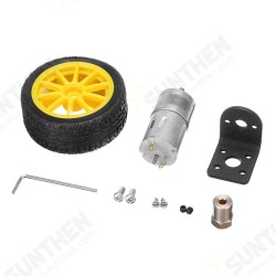 DC 7.4V 340rpm 550rpm Reduction Motor DC Geared Motor with Bracket and Wheel DC 7.4V 340rpm 550rpm Reduction Motor DC Geared Motor with Bracket and Wheel