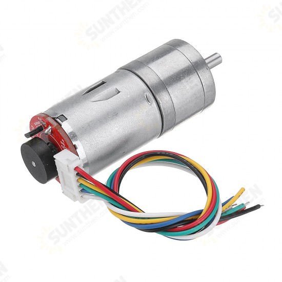 25GA370 DC 24V Micro Gear Reduction Motor with Encoder Speed Dial Reducer