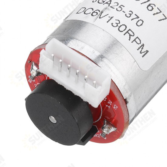 25GA370 DC 6V Micro Gear Reduction Motor with Encoder Speed Dial Reducer