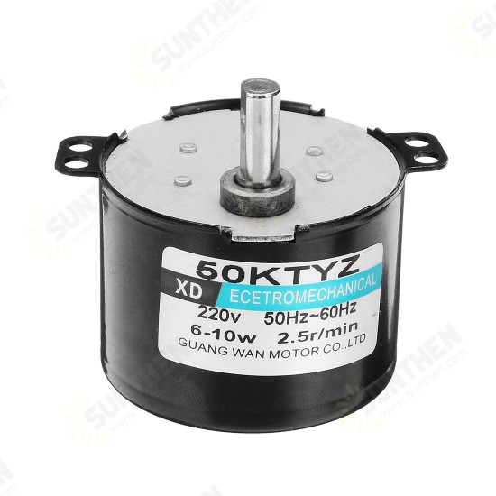 50KTYZ 220V 2.5rpm Synchronous Motor 10W Permanent Magnet Motor